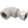 Купить FV PPR Колено 90° с накидной гайкой 20x1/2" (aa227020012) по цене 381.6 руб., в Санкт-Петебруге в интернет магазине 100-Систем, а также дургие товары FV-Plast из раздела Фитинги серые полипропиленовые 20 и Трубы и фитинги серые полипропиленовые