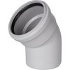 Купить STOUT D 110 х 45° Отвод канализационный бесшумный (skb-0010-011045) по цене 906 руб., в Санкт-Петебруге в интернет магазине 100-Систем, а также дургие товары STOUT из раздела Фитинги шумопоглощающие фановые 110 мм и Шумопоглощающие фановые трубы и фитинги