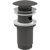 Купить A392-GM-P Донный клапан сифона для умывальника CLICK/CLACK 5/4", цельнометаллический с переливом и большой заглушкой, GUN METAL-глянец (a392-gm-p) по цене 19140 руб., в Санкт-Петебруге в интернет магазине 100-Систем, а также дургие товары AlcaPlast из раздела Выпуски, донные клапаны и Сифоны