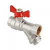 Купить Кран шаровый Valtec 1/2" Combi со встроенным фильтром. бабочка. 20бар. t-120*C никель (vt.293.n.04) по цене 761 руб., в Санкт-Петебруге в интернет магазине 100-Систем, а также дургие товары VALTEC из раздела Шаровые краны и Запорная арматура