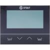 Купить STOUT  Беспроводной комнатный двухпозиционный регулятор ST-292v2, черный (ste-0101-029222) по цене 33810 руб., в Санкт-Петебруге в интернет магазине 100-Систем, а также дургие товары STOUT из раздела Управляющие модули и Автоматика для водяного теплого пола