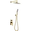 Купить Смеситель встроенный + верхний душ + ручной душ ЗОЛОТО (384) по цене 51074 руб., в Санкт-Петебруге в интернет магазине 100-Систем, а также дургие товары BOHEME из раздела Душевые комплекты встраиваемого монтажа и Душевые комплекты встраиваемого монтажа