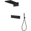 Купить Душевая система скрытого монтажа со смесителем верхним и ручным душем BOHEME FUSION черный 130-B (130-b) по цене 125944 руб., в Санкт-Петебруге в интернет магазине 100-Систем, а также дургие товары BOHEME из раздела Душевые комплекты встраиваемого монтажа и Душевые комплекты встраиваемого монтажа