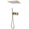 Купить Душевая система скрытого монтажа без излива, термостат, золото матовое (af8255g) по цене 78134 руб., в Санкт-Петебруге в интернет магазине 100-Систем, а также дургие товары ABBER из раздела Душевые комплекты встраиваемого монтажа и Душевые комплекты встраиваемого монтажа