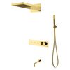 Купить Встроенная душевая система FUSION с термостатом, трехпозиционная GOLD с изливом (131-2-g) по цене 138536 руб., в Санкт-Петебруге в интернет магазине 100-Систем, а также дургие товары BOHEME из раздела Душевые комплекты встраиваемого монтажа и Душевые комплекты встраиваемого монтажа