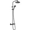 Купить Душевая система Hansgrohe Vernis Blend Showerpipe 26276670 с термостатом Черная матовая (26276670) по цене 126392 руб., в Санкт-Петебруге в интернет магазине 100-Систем, а также дургие товары HANSGROHE из раздела Душевые стойки и Душевые стойки, системы, панели, гарнитуры