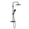 Купить 940730300 Merkur душевая система с ванно-душевым смесителем-полкой и прогрессивным картриджем, черны (940730300) по цене 73090 руб., в Санкт-Петебруге в интернет магазине 100-Систем, а также дургие товары DAMIXA из раздела Душевые стойки и Душевые стойки, системы, панели, гарнитуры