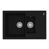 Купить Кухонная мойка Lemark RAMZA 760 врезная прямоугольная с доп.чашей и крылом из кварцгранита цвет: Антрацит  (9910037) по цене 24850 руб., в Санкт-Петебруге в интернет магазине 100-Систем, а также дургие товары LEMARK из раздела Двойные мойки и Кухонные мойки