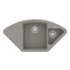 Купить Кухонная мойка Lemark IRKANA 980 врезная угловая с доп. чашей и крылом из кварцгранита цвет: Грей (9910045) по цене 24390 руб., в Санкт-Петебруге в интернет магазине 100-Систем, а также дургие товары LEMARK из раздела Двойные мойки и Кухонные мойки