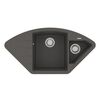 Купить Кухонная мойка Lemark IRKANA 980 врезная угловая с доп. чашей и крылом из кварцгранита цвет: Серый шёлк (9910047) по цене 24390 руб., в Санкт-Петебруге в интернет магазине 100-Систем, а также дургие товары LEMARK из раздела Двойные мойки и Кухонные мойки