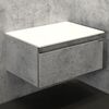 Купить COMFORTY. Тумба подвесная "Осло-60" бетон светлый с белой столешницей (00-00000838) по цене 16280 руб., в Санкт-Петебруге в интернет магазине 100-Систем, а также дургие товары COMFORTY из раздела Тумбы под раковину и Мебель для ванной комнаты