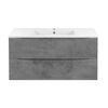 Купить База под керамическую раковину Mia 1000 подвесная, 2 выкатных ящика soft close, Beton, , шт (vmc-2mc100bt) по цене 23247 руб., в Санкт-Петебруге в интернет магазине 100-Систем, а также дургие товары Vincea из раздела Тумбы под раковину и Мебель для ванной комнаты
