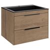 Купить База под раковину Chiara 2D 600 подвесная, 2 выкатных ящика soft-close, N.Oak, , шт (vmc-2c2600no) по цене 17547 руб., в Санкт-Петебруге в интернет магазине 100-Систем, а также дургие товары Vincea из раздела Тумбы под раковину и Мебель для ванной комнаты