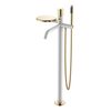 Купить Смеситель напольный STICK WHITE DIAMOND GOLD (129-wg) по цене 65541 руб., в Санкт-Петебруге в интернет магазине 100-Систем, а также дургие товары BOHEME из раздела Напольные смесители для ванны, раковины и Смесители для ванны и душа