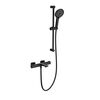 Купить Смеситель для ванны с душевым гарнитуром и термостатом WONZON & WOGHAND, Черный матовый (WW-C2021-A-MB) (ww-c2021-a-mb) по цене 33125 руб., в Санкт-Петебруге в интернет магазине 100-Систем, а также дургие товары WONZON & WOGHAND из раздела Смесители с длинным изливом и Смесители для ванны и душа