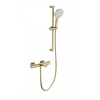 Купить Смеситель для ванны с душевым гарнитуром и термостатом WONZON & WOGHAND, Брашированное золото (WW-C2021-A-BG) (ww-c2021-a-bg) по цене 39480 руб., в Санкт-Петебруге в интернет магазине 100-Систем, а также дургие товары WONZON & WOGHAND из раздела Смесители с длинным изливом и Смесители для ванны и душа