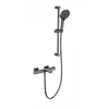 Купить Смеситель для ванны с душевым гарнитуром и термостатом WONZON & WOGHAND, Темный графит (WW-C2021-A-BGG) (ww-c2021-a-bgg) по цене 37892 руб., в Санкт-Петебруге в интернет магазине 100-Систем, а также дургие товары WONZON & WOGHAND из раздела Смесители с длинным изливом и Смесители для ванны и душа