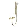Купить Смеситель для ванны с душевым гарнитуром и термостатом WONZON & WOGHAND Plate, Брашированное золото (WW-C2017-A-BG) (ww-c2017-a-bg) по цене 36464 руб., в Санкт-Петебруге в интернет магазине 100-Систем, а также дургие товары WONZON & WOGHAND из раздела Смесители с коротким изливом и Смесители для ванны и душа