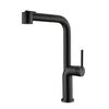 Купить Смеситель для кухни с выдвижным изливом, двухрежимный, чёрный матовый (bb-lam60-nero) по цене 11760 руб., в Санкт-Петебруге в интернет магазине 100-Систем, а также дургие товары BelBagno из раздела Рычажные смесители и Смесители для кухни