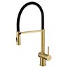 Купить Смеситель для кухни с гибким изливом WONZON & WOGHAND, Брашированное золото (WW-88438003-BG) (ww-88438003-bg) по цене 24835 руб., в Санкт-Петебруге в интернет магазине 100-Систем, а также дургие товары WONZON & WOGHAND из раздела Рычажные смесители и Смесители для кухни