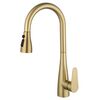 Купить Смеситель для кухни с выдвижным изливом WONZON & WOGHAND, Брашированное золото (WW-121E201B-BG) (ww-121e201b-bg) по цене 14403 руб., в Санкт-Петебруге в интернет магазине 100-Систем, а также дургие товары WONZON & WOGHAND из раздела Рычажные смесители и Смесители для кухни