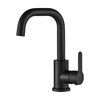Купить Смеситель для раковины с поворотным изливом из нержавеющей стали черный EKO, EKO05-250Black (eko05-250black) по цене 3090 руб., в Санкт-Петебруге в интернет магазине 100-Систем, а также дургие товары Wesnaart из раздела Рычажные смесители и Смесители для раковины