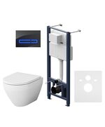 Купить Комплект унитаза с инсталляцией AM.PM Spirit V2.0 FlashClean IS450A38.701700 с сиденьем Микролифт и клавишей смыва Черный (is450a38.701700) по цене 68590 руб., в Санкт-Петебруге в интернет магазине 100-Систем, а также дургие товары AM.PM из раздела Готовые решения и Инсталляции