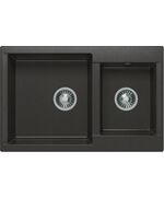 Купить Кухонная каменная мойка Polygran BRIG-772 черная (621480) по цене 9800 руб., в Санкт-Петебруге в интернет магазине 100-Систем, а также дургие товары POLYGRAN из раздела Двойные мойки и Кухонные мойки