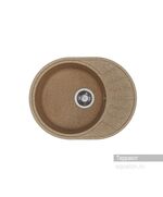 Купить Мойка для кухни из литого мрамора AQUATON Чезана круглая с крылом терракотовая 1A711232CS270 (1a711232cs270) по цене 7405.7 руб., в Санкт-Петебруге в интернет магазине 100-Систем, а также дургие товары AQUATON из раздела Накладные мойки и Кухонные мойки