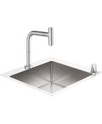 Купить Кухонная мойка Hansgrohe C71 43201800 со смесителем (43201800) по цене 261416.08 руб., в Санкт-Петебруге в интернет магазине 100-Систем, а также дургие товары HANSGROHE из раздела Накладные мойки и Кухонные мойки