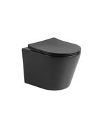 Купить Унитаз подвесной Piatti VT1-11SMB, цвет черный матовый, ультратонкое soft-close сиденье, , шт (vt1-11smb) по цене 20938 руб., в Санкт-Петебруге в интернет магазине 100-Систем, а также дургие товары Vincea из раздела Унитазы подвесные и Унитазы