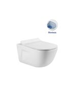 Купить Унитаз подвесной Idea VT1-33 безободковый, цвет белый, ультратонкое soft-close сиденье, , шт (vt1-33) по цене 13110 руб., в Санкт-Петебруге в интернет магазине 100-Систем, а также дургие товары Vincea из раздела Унитазы подвесные и Унитазы