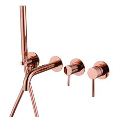 Купить Смеситель ABBER Wasser Kreis AF8130RG для ванны скрытого монтажа, розовое золото (af8130rg) по цене 48100 руб., в Санкт-Петебруге в интернет магазине 100-Систем, а также дургие товары ABBER из раздела Смесители для встраиваемых систем и Комплектующие для встраиваемых систем