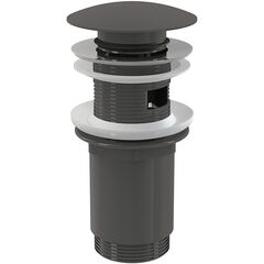 Купить A392-GM-P Донный клапан сифона для умывальника CLICK/CLACK 5/4", цельнометаллический с переливом и большой заглушкой, GUN METAL-глянец (a392-gm-p) по цене 19140 руб., в Санкт-Петебруге в интернет магазине 100-Систем, а также дургие товары AlcaPlast из раздела Выпуски, донные клапаны и Сифоны