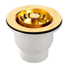 Купить Выпуск (85мм нержавеющая решетка) с фильтрующей решеткой-пробкой; высота 70мм; выход 1 1/2"«папа»; цвет-золото (mrskw5g) по цене 6731 руб., в Санкт-Петебруге в интернет магазине 100-Систем, а также дургие товары McALPINE из раздела Выпуски, донные клапаны и Сифоны