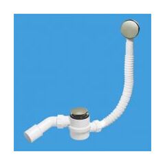 Купить Трап бутылочный (1 1/2"х40мм) для ванн с раздвижным переливом (L330-700ммхD34мм), металлическими 70мм сливной решеткой и пробкой тип-"кнопка"; высота гидрозатвора 50мм; выход Дн=40/50мм; цвет-сатиновый никель.Пропускная способность трапа указана в доп.фот (mrb11-sn) по цене 10776 руб., в Санкт-Петебруге в интернет магазине 100-Систем, а также дургие товары McALPINE из раздела Слив-перелив и Сифоны для ванн, поддонов