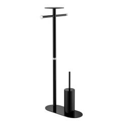 Купить BOHEME стойка черный-хром 10953-B-CR (10953-b-cr) по цене 29518 руб., в Санкт-Петебруге в интернет магазине 100-Систем, а также дургие товары BOHEME из раздела Комбинированные стойки держатели и Аксессуары для ванной комнаты