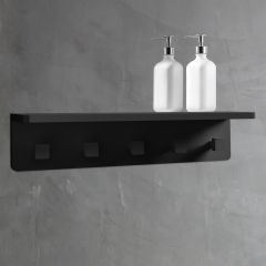 Купить Вешалка с полкой ABBER Stein AS1651MB черная матовая (as1651mb) по цене 20200 руб., в Санкт-Петебруге в интернет магазине 100-Систем, а также дургие товары ABBER из раздела Крючки (вешалки) и Аксессуары для ванной комнаты