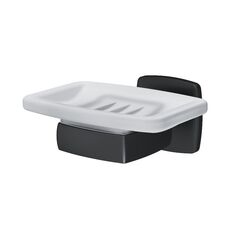 Купить A9034222 Gem, Стеклянная мыльница с настенным держателем, черная (a9034222) по цене 2590 руб., в Санкт-Петебруге в интернет магазине 100-Систем, а также дургие товары AM.PM из раздела Мыльницы и Мыльницы и дозаторы жидкого мыла