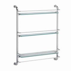 Купить K-2033 Полка стеклянная тройная (k-2033) по цене 15630 руб., в Санкт-Петебруге в интернет магазине 100-Систем, а также дургие товары WasserKRAFT из раздела Полки для душа и Аксессуары для ванной комнаты