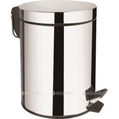 Купить Ведро для мусора 5 литров Aquanet, никель (298617) (8072ss) по цене 5145 руб., в Санкт-Петебруге в интернет магазине 100-Систем, а также дургие товары AQUANET из раздела Ведра и Прочее