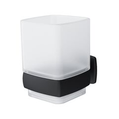 Купить A9034322 Gem, Стеклянный стакан с настенным держателем, черный (a9034322) по цене 4290 руб., в Санкт-Петебруге в интернет магазине 100-Систем, а также дургие товары AM.PM из раздела Стаканы и подстаканники и Аксессуары для ванной комнаты