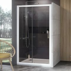 Купить Душевая дверь в нишу 120 см Ravak 10° 0ZVG0100Z1, transparent, белый (0zvg0100z1) по цене 70560 руб., в Санкт-Петебруге в интернет магазине 100-Систем, а также дургие товары RAVAK из раздела Душевые двери и Душевые двери, перегородки