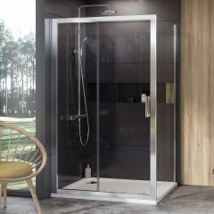 Купить Боковая стенка 100 см Ravak 10° 9UVA0C00Z1, transparent, хром (9uva0c00z1) по цене 31920 руб., в Санкт-Петебруге в интернет магазине 100-Систем, а также дургие товары RAVAK из раздела Душевые перегородки и Душевые двери, перегородки