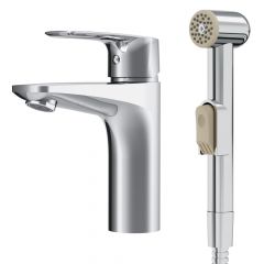 Купить F90A03000 Gem, смеситель для умывальника с гиг.душем, излив 99 мм, хром, шт (f90a03000) по цене 15990 руб., в Санкт-Петебруге в интернет магазине 100-Систем, а также дургие товары AM.PM из раздела Гигиенический душ со смесителем и Гигиенический душ