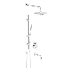 Купить 936540000 Scandinavian Pure встраиваемая душевая система с ванно-душевым смесителем, изливом и штанг (936540000) по цене 43190 руб., в Санкт-Петебруге в интернет магазине 100-Систем, а также дургие товары DAMIXA из раздела Душевые комплекты встраиваемого монтажа и Душевые комплекты встраиваемого монтажа