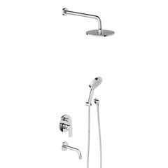 Купить 947510000 Apollo встраиваемая душевая система с ванно-душевым смесителем и изливом, хром (947510000) по цене 25290 руб., в Санкт-Петебруге в интернет магазине 100-Систем, а также дургие товары DAMIXA из раздела Душевые комплекты встраиваемого монтажа и Душевые комплекты встраиваемого монтажа