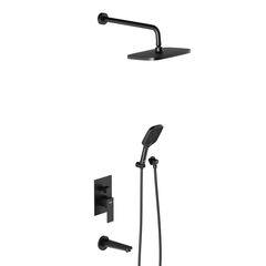 Купить 953510300 Gala встраиваемая душевая система со смесителем и изливом, чёрный (953510300) по цене 34790 руб., в Санкт-Петебруге в интернет магазине 100-Систем, а также дургие товары DAMIXA из раздела Душевые комплекты встраиваемого монтажа и Душевые комплекты встраиваемого монтажа