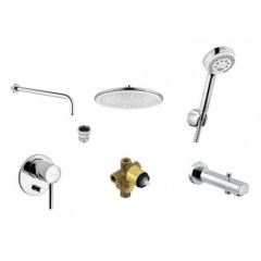 Купить KLUDI BOZZ набор продуктов 7in1 для ванны и душа, арт. 386310576 (386310576) по цене 67640 руб., в Санкт-Петебруге в интернет магазине 100-Систем, а также дургие товары Kludi из раздела Душевые комплекты встраиваемого монтажа и Душевые комплекты встраиваемого монтажа