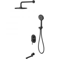 Купить Душевая система Berges Nardis 3R 071014 Черная матовая (071014) по цене 31990 руб., в Санкт-Петебруге в интернет магазине 100-Систем, а также дургие товары BERGES из раздела Душевые комплекты встраиваемого монтажа и Душевые комплекты встраиваемого монтажа